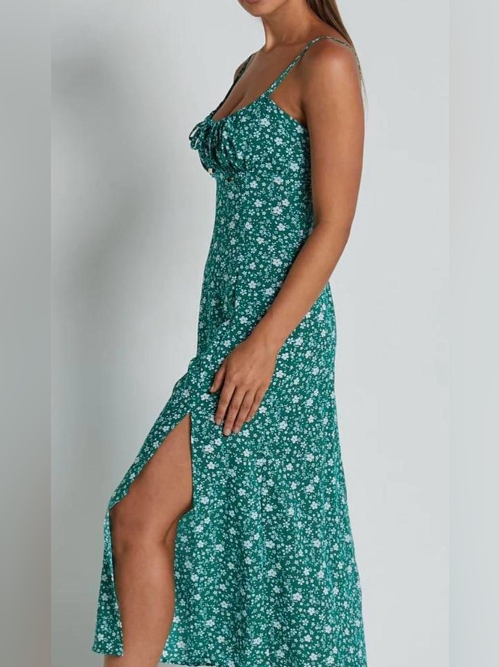 Showpo. | Dresses | Showpo Willa Midi Dress Green Floral Size 2